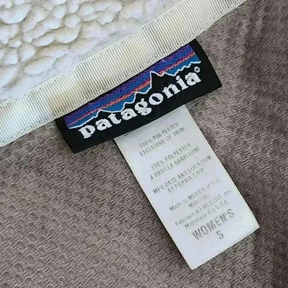PATAGONIA 23071 Retro-X Deep Pile Fleece Zip‎ Front Jacket Size Small Oatmeal B2 - Picture 4 of 6